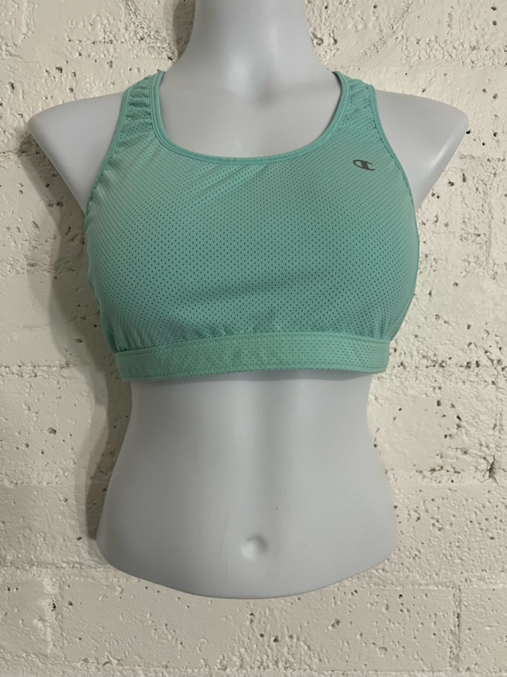 Champion Sports Bra L ?Aqua Teal Reversible Racerback Workout Gym Yoga BV9